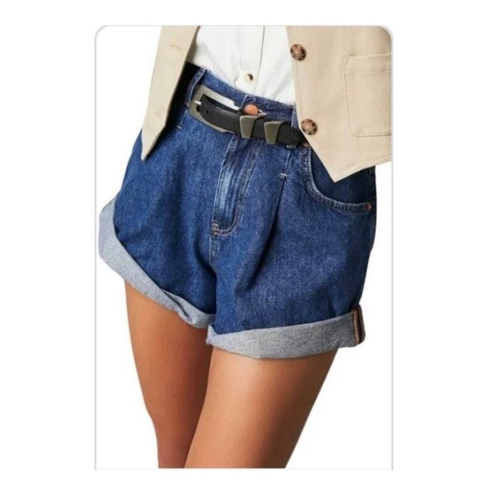 Free People Danni Shorts in Stargaze size LARGE NWT - Picture 2 of 11